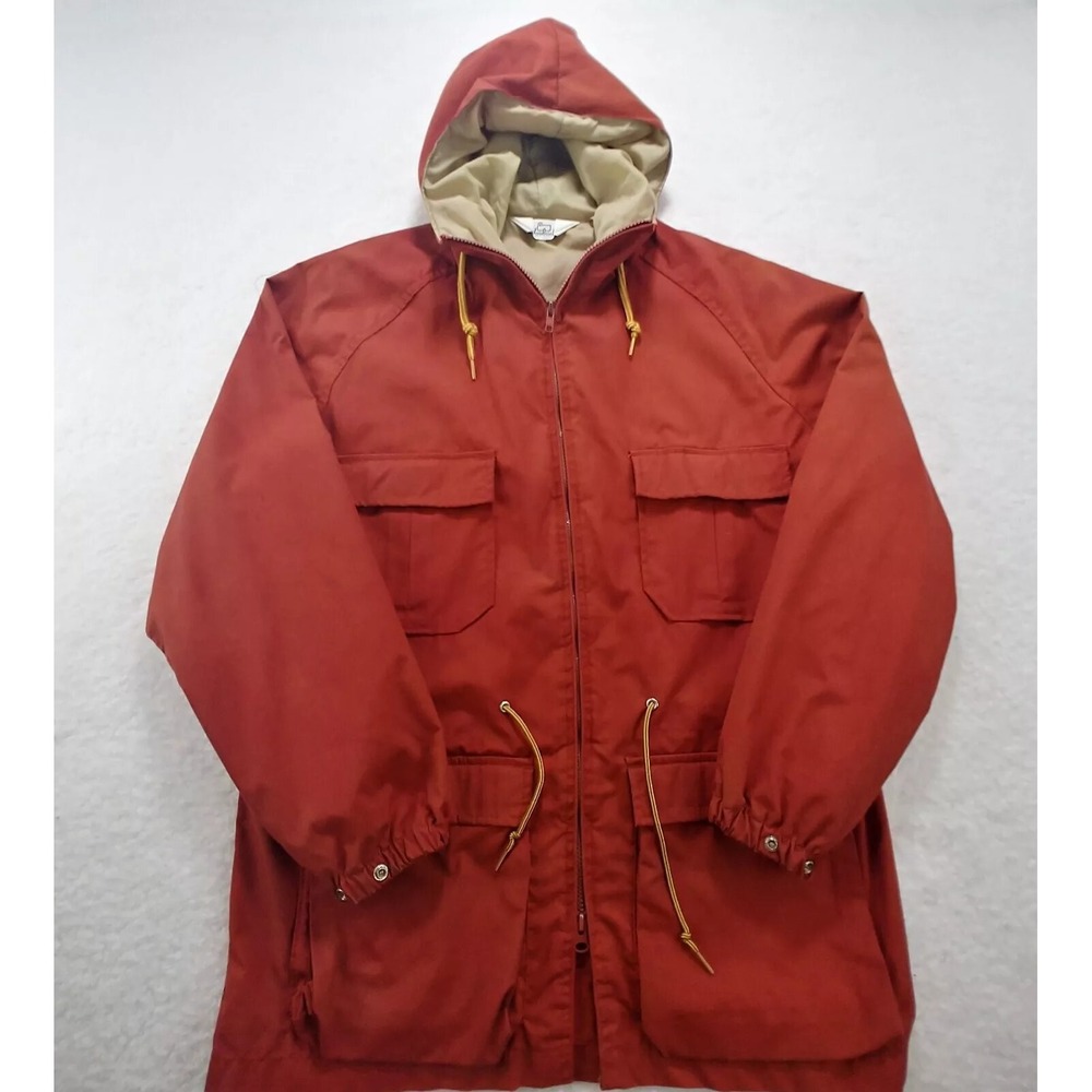 Vintage WoolNick Weather Breaker Jacket Mens‎ Size M Red Coat Lined